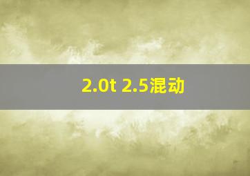 2.0t 2.5混动